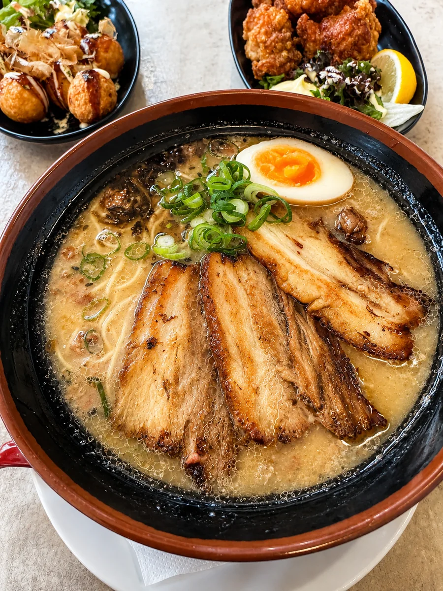 A bowl of ramen at Cameron Japanese Family Restaurant